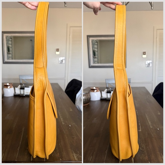 Vintage Coach Ergo Flap Bag 9029 in Yellow - Picture 3 of 8